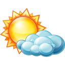 partly cloudy day icon